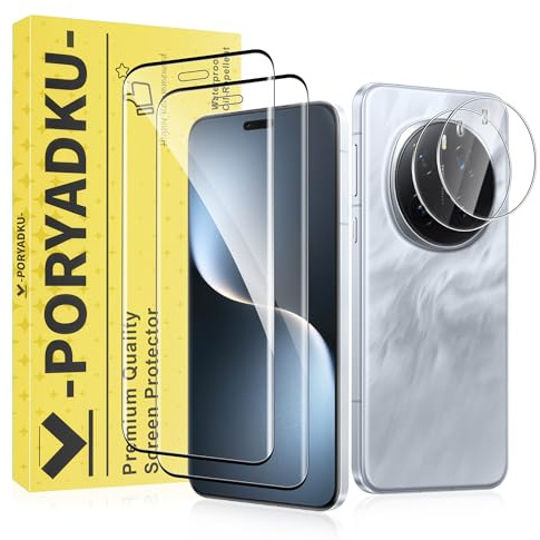 WILLONE 2+2 Pièce Verre Trempé pour Honor Magic 7 Pro and Caméra Protecteur, Déverrouillage d'empreintes digitales, Sans Bulle, Ultra HD, 9H Dureté, Protection Écran pour Honor Magic 7 Pro 5G