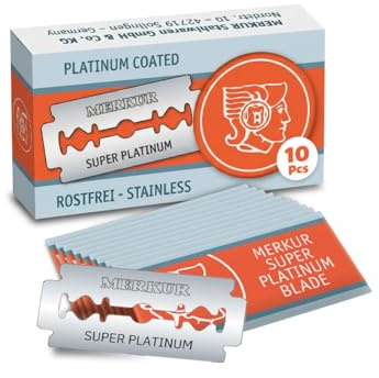 Shaving Factory Merkur Traditionell Platin Sicherheits-Rasierklingen, 1er Pack (1 x 1 Stück)