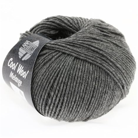LANA GROSSA Cool Wool Melange | Extrafeine Merinowolle waschmaschinenfest und filzfrei | Handstrickgarn aus 100% Schurwolle (Merino extrafein) | 50g Wolle zum Stricken & Häkeln | 160m Garn FB 412