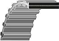 Cinghia a dentatura doppia/ a doppio ingranamento per trattorino tosaerba Castel Garden TC 102 TCP 102 1.02M 35065600/0