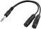 BestPlug 20cm Audio Kabel Adapter - 1 6,3mm Klinke Stecker männlich auf 2 6,3mm Klinke Buchse Kupplung weiblich - Stereo Aux Y-Kabel Splitter Verteiler schwarz