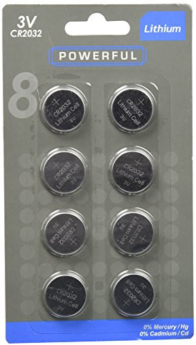 POWERFUL Boutons-Piles cr2032 Blister 3 V. 8p. 8