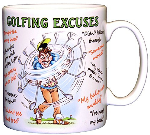 personalised4u Golf Excuses Funny Ceramic Coffee Mug – (Standard)