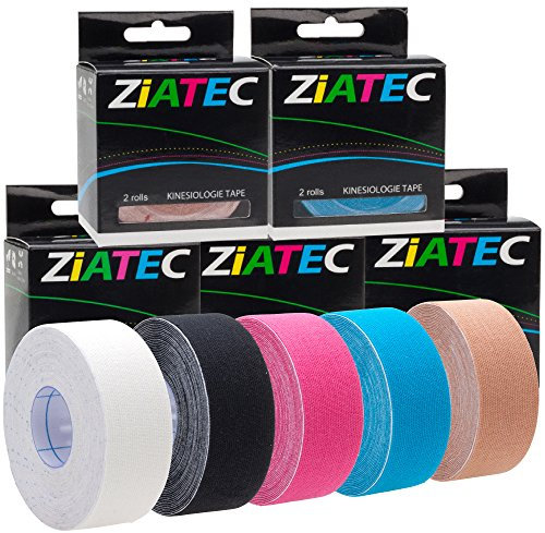 ZiATEC Pro Kinesiologie Tape | Schmales, elastisches und wasserfestes Sport-Tape - Physio-Tape - Therapie-Tape (4,5 m x 2,5 cm), Größe:2.5 cm - Breite, Farbe:1 x blau