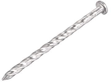 sourcing map Spirale Pont Clou Acier Inox Clou Spirale Tige 62mmx3mm(LxD) 50Pcs