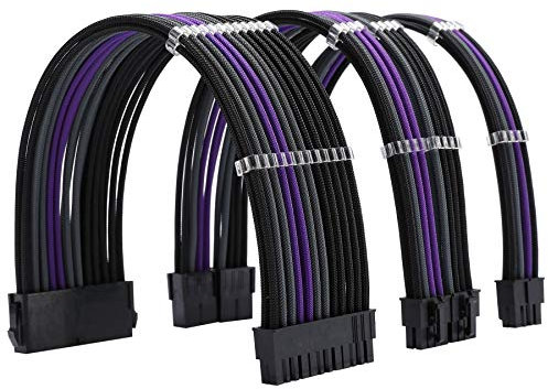 Formulamod Sleeve Extension Power Supply Cable Kit 18AWG ATX 24P+ EPS 8-P+PCI-E8-P with Combs for PSU to Motherboard/GPU Fm-NCK3