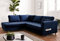 Lisa Design Anna – Ecksofa mit Schlaffunktion – 5-Sitzer – moderner Stil – Links Nachtblau