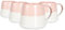 Nicola Spring Ceramic Coffee Mugs Set - 370ml - Pack of 4 Dusty Pink Dipped Flecked Stoneware Coffee Cups Dishwasher & Microwave Safe Large Tea Mugs for Hot Drinks, Hot Chocolate, Tea
