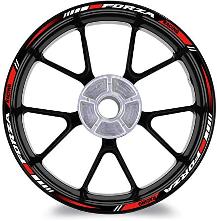 Per Honda FORZA 125 250 300 350 750 MF13 Adesivo Ruota Moto Riflettente 1415 17Rim Scooter Hub Stripe Decal Accessori (Color : 15 14 inch A)