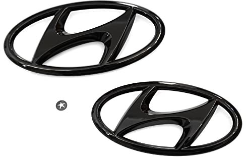 Hyundai 9999Z057166 Logo Emblem Schriftzug schwarz, 2-teilig