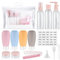 14 Pcs Travel Bottles Set, 60 ML Empty Refillable Squeeze Bottles Containers, Squeezable Travel Size Containers Set for Toiletries, Shampoo, Conditioner