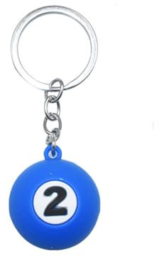 kapitomanio Billardball Schlüsselanhänger Kreative 8 Ball Schlüsselanhänger für Poolspieler Billard Liebhaber Geschenke, 2, Suitable