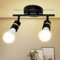 HiBay Deckenstrahler 2 Flammig E27 Deckenlampe Schwarz Deckenspots Schwenkbar Modern Wandleuchte innen für Schlafzimmer Küche mit 12W Warmweiß LED Glühbirne
