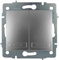 Doble Conmutador interruptor 10AX 250V sin marco serie EuropaSOLERA ERP12AQCPlata