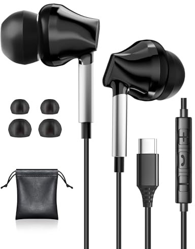 USB C Headphones for Samsung Galaxy S25 S24 Ultra S23 A55 A54 A35 S22 S24 FE USB C Earphones Wired Type C Headphones Earphones Type C for iPhone 16 Pro Google Pixel 9 8 Pro iPad 10 iPad Pro Air 2024