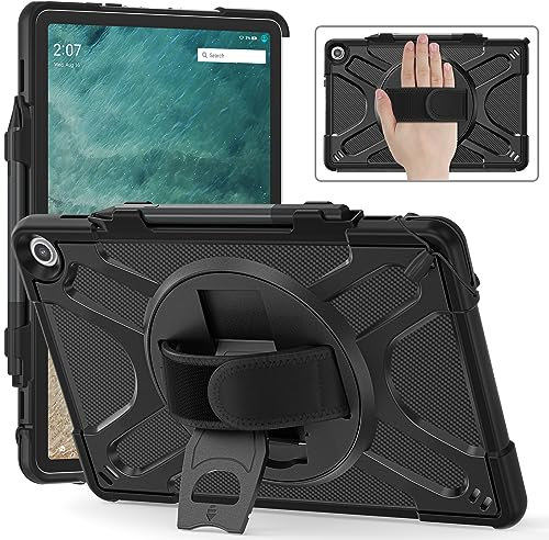 Fonrest Funda resistente para Amazon Fire Max 11 (13ª generación, 2023) con soporte para lápiz capacitivo, cubierta híbrida portátil a prueba de golpes con mango giratorio de 360°, compatible con
