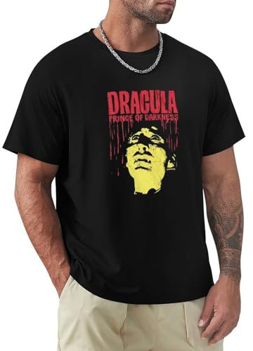 Hammer Horror Dracula P.O.D Front Print-Black Adult Short Sleeves Mens T Shirt Black XXL