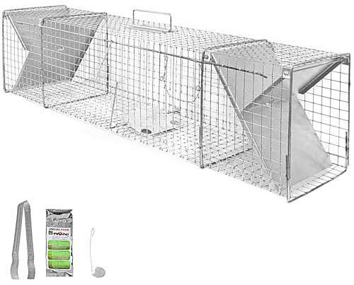 Petigi Lebendfalle Marder Rattenfalle Lebend Wiesel Garten Kaninchen Abwehr Umsiedeln Falle Haus Waschbär Fuchs Zubehör Vertreiben Dachboden 150 x 31 x 29 Heavy