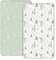 2 Stück Jersey Spannbetttuch für das Kinderbett, 100% Mikrofaser- Atmungsaktiv, 120 x 60cm Öko-text100 Gemütliche und leichte Baby Bassinet Laken, Passend für alle Bassinet Matratzenformen（Hirsch）