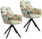 GDWD Stuhlbezug mit Armlehne, Stretch Stuhlhussen, Universal Abnehmbare Schonbezug, Hussen für Stühle, Waschbar Stuhlüberzug für Esszimmer, Küche, Wohnzimmer, Büro, Hochzeit Deko (Mehrfarbig 2er Set)