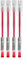 Joucien Transparenter Buntstift, 0,5 mm, 12 Farben, neutral, Rot, 4 Stück
