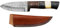 Novahaven Couteau skinner de qualité supérieure fabriqué à la main en acier de Damas - Lame de 22,23 cm avec manche en bois de rose, corne noire et os de chameau - Idéal pour la cuisine, les peaux et