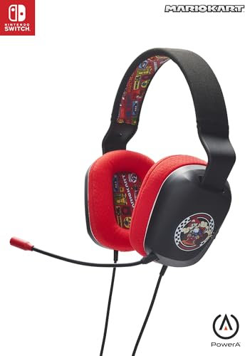 PowerA Wired Stereo Headset for Nintendo Switch - Mario Kart Rivals