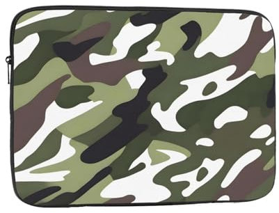 PHAYAH Laptop-Hülle, Armeegrün, Camouflage-Muster, 30,5 cm (12 Zoll), stoßfest, schlanke Laptoptasche