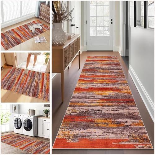 50 x 90 cm, Tapis de Passage Couloir Long, Tapis Cuisine Devant Evier Antidérapant et Lavable, Tapis d Entree Interieur Tapis Escalier, Tapis de Couloir, Buanderie, Cuisine, Paillasson d'entrée