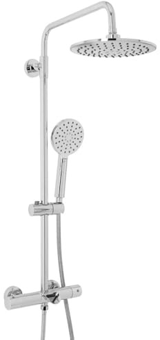 MILANO Round Bar Valve Shower Head Multifunction Handset Bath Spout Chrome