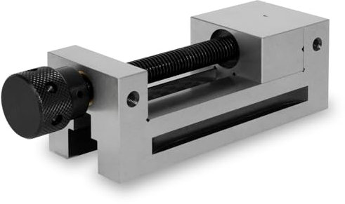 EBERTH Präzisionsschraubstock mit Spindel, Backenbreite 73mm, maximale Spannkraft 100mm, Backenhöhe 35mm, aus robustem Stahl, professionell, für diverse Arbeiten, Werkstattschraubstock