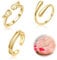 IKOPFLN 3 Stück Gold Zehenring Edelstahl Einstellbar Bend Open Toe Ring,Engelsflügel Plain Thin Toe Finger Schwanz Ring Sommer Strand Fuß-Schmuck-Set für Frauen Männer