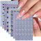 Yamobi 8 Stück Nagelkunst-Aufkleber zum Valentinstag in Form von Love Hollow Peach Heart Shaped Adhesive Nail Stickers,Nagelzubehör zum Valentinstag, Love Hearts Nail Decals