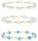 Konxi 3 Stück Echtes Naturstein Armband, Naturstein Perlen Stretch Armbänder, Edelsteine Armband Set, Chakra Armbänder Steine für Frauen Männer Teens (Blau)