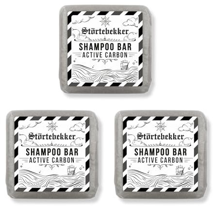 NEU: Störtebekker® Premium Shampoo Bar Active Carbon | Festes Shampoo Herren & Damen mit Aktivkohle | 3in1 Duschseife Männer | Intensivpflege für Haare & Kopfhaut - vegan, handgefertigt