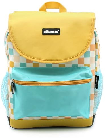LES DÉGLINGOS Unisex Kinder Sac Rolltop Renard Rucksack mit Klappe, Mostarde
