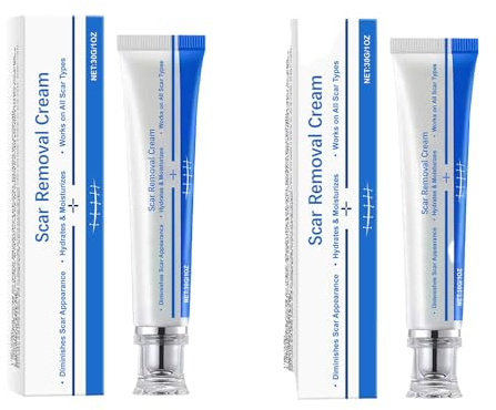 Gel Pour Cicatrices, 2xGel De Cicatrice De Silicone Pour Les Vieilles Et Nouvelles Cicatrices, La Crème Extensible, La Réparation De La Peau Et Dissolvant Des Cicatrice, Gels De Réparation