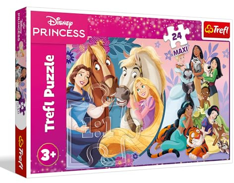 Trefl - Puzzle 24 Maxi Das Lächeln der Freundschaft Disney-Prinzessinnen 3+