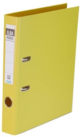 Elba Ordner A4, rado plast, 5cm schmal, Kunststoff, gelb, 1 Stück