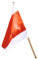 Warnfahne Warnflagge 50 x 50 cm weiß/orange/weiß