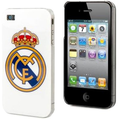 Muvit Real Madrid – Carcasa para iPhone 4 y 4S, Color Blanco