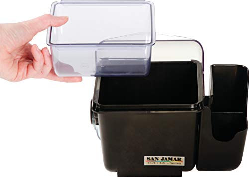 San Jamar BD2002CAR Mini Dome Plastic Garnish Centre, 1 Standard Tray With Right Hand Caddy, 1qt Capacity (Pack of 6)