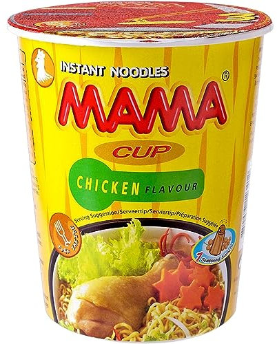 MAMA Chicken Flavour Instant Noodles Cup, 70 g, Pack of 16 3176