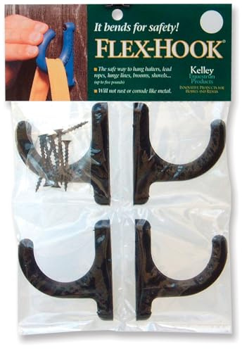 Flex-Hook Hangers 4-Pack Black Flexible Safety Hooks