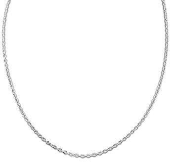 Miore Schmuck Damen Belcher Kette Weißgold 9 Karat / 375 Gold, 45 cm lang