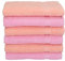 Betz 6 Stück Handtücher Palermo 100% Baumwolle Größe 50 x 100 cm Handtuch Set Farbe apricot und rosé