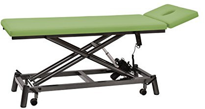 Therapieliege pader.eco fresh 2.0 mit Turbomotor, Lindgrün, Gestell Anthrazit, Radachshebesystem