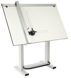 JRB A0 Zeichenmaschine und Twin Spalte stehen - Zeichenmaschine mit Doppelsäulenständer - SCHREIBTISCH - Weiß
