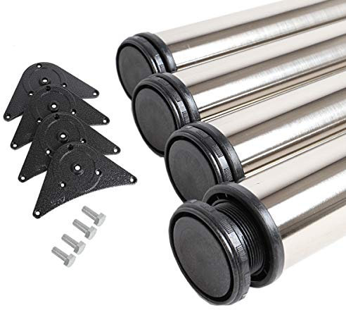 GTV Tischbeine Höhe 1100mm ø 60mm matt vernickelt im 4er Set
