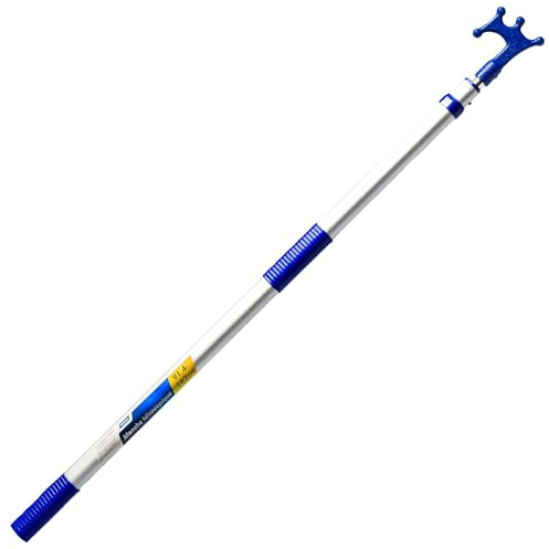 Camco Telescoping Handle with Boat Hook, 3-6ft, Handle Can Be Used with Multiple Accessories - 41912